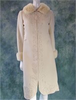 Vintage Wool Jacket w/ White Mink