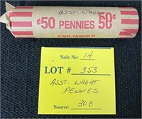Roll Wheat Pennies-Assorted Years-#2
