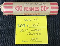 Roll Wheat Pennies-Assorted Years-#4
