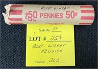 Roll Wheat Pennies-Assorted Years-#8