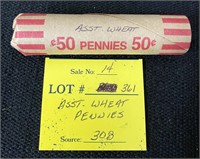 Roll Wheat Pennies-Assorted Years-#10