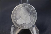 1819 small 9 Capped Bust Silver Quarter