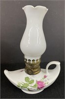 Vtg Mini Porcelain "Genie" Floral Oil Lamp