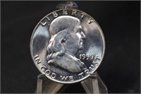 1959 Uncirculated Franklin Silver Half Dollar