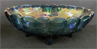 Large Carnival Footed Dish-12"