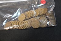 Lot of 50 Unsearched Wheat Cents