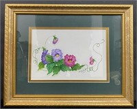 Framed Floral Painting by Bunny Darnell-Perry, GA