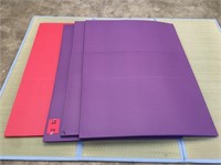 Lot of 4 Yoga Mats 1 Red and 3 Purple
