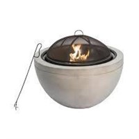 Round Wood Burning Outdoor Concrete Fire Pit
