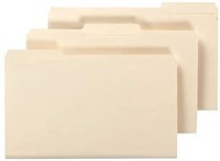 Lot of 5 Pack of 100 Brand File Folders