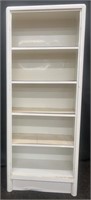 Vtg White Metal Cabinet w/Five Shelves-No Doors