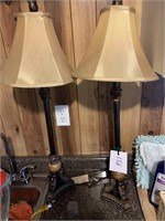 PAIR OF GREAT LAMPS 1 MISSING CORD