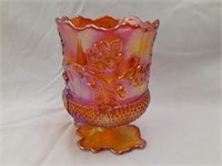 Carnival Glass Leaf "Cup"  5 1/4 inches tall