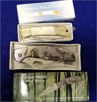 (2) New Old Stock Frost Cutlery Pocket Knife