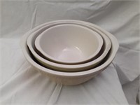 Set of Stoneware Nesting Mixing Bowls