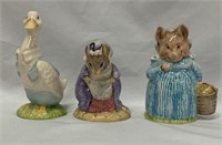 3 Royal Albert Beatrix Potter Figurines
