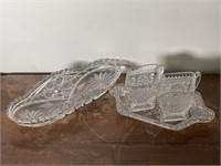 Crystal/cut glass - Creamer & Sugar