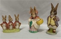 3 Royal Albert Beatrix Potter Rabbits