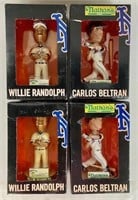 4 Bobble Head Baseball Figures in Packages