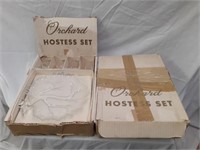 2 Orchard Hostess Sets NOS in original boxes