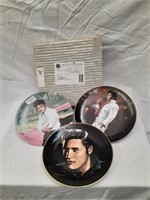 3 Bradford Exchange Elvis Plates