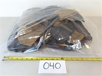 ~6 Pounds Dark Brown Leather Pieces