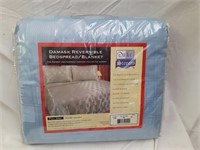 Damask Reversible Bedspread/Blanket NIP