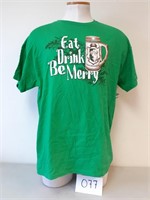 New "Eat, Drink, Be Merry" T-Shirt - Size X-Large