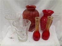 Lot of Vases incl. Peacock Vase