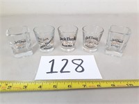 5 Jack Daniel's Shot Glasses