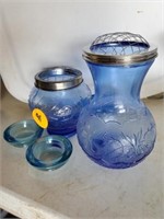 ASSORTED BLUE GLASS