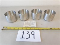 4 Sycamore Pewtersmith Pewter Cups