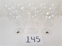 12 West Virginia Glass Wine Goblets (No Ship)