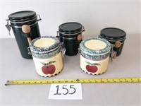5 Ceramic Canister Jars (No Ship)