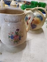 SHAWNEE POTTERY PITCHER AND FRUIT PITCHER (MINERVA