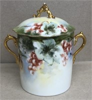 Limoges Jar, artist signed Woodron,