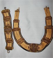 1920s Egyptian Revival Collar and Bracelet