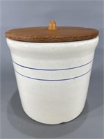 Cookie Crock w/Wooden Lid