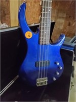 ELECTRIC SQUIER GUITAR - BLUE - BY FENDER IN CASE