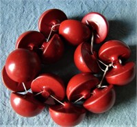 15 Large Cherry Red Bakelite Buttons