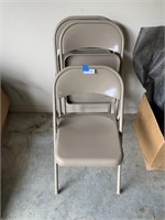 Lot of 3 Metal Folding Chairs