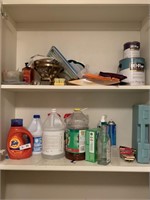 Contents of Cabinet (cleaning supplies, tools,etc)