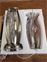 Lot of 2 Chrome Table Lamps
