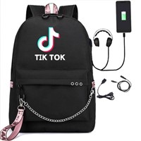 TIK Tok Backpack with USB Headphone Jack