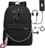 TIK Tok Backpack with USB Headphone Jack