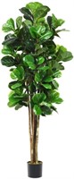 Fake Fiddle Leaf Fig Tree Artificial  Plants (5ft)