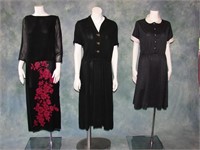 3 Vintage Black Dresses