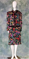 Vintage Designer 3 Piece Silk Suit