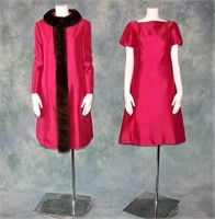 Vintage 2 Piece Shantung Dress