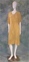 1920s Gold Silk Dress